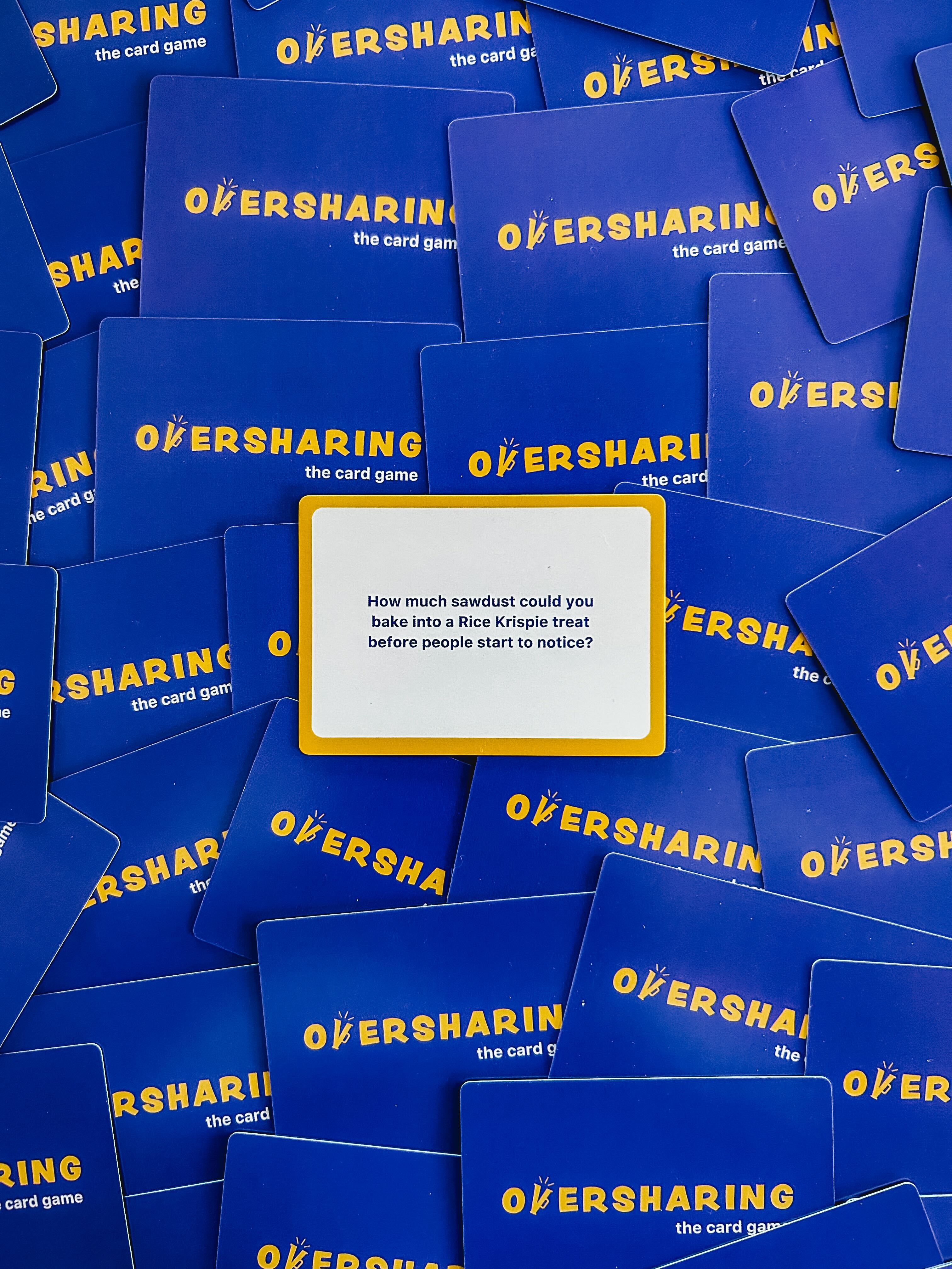 Oversharing game cards